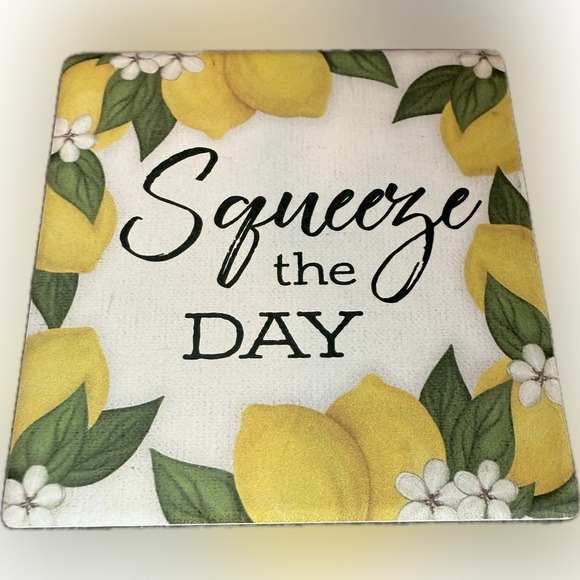 🍋FILL YOUR NEST🍋Lemon-Themed Coaster Set of 4/NWT🍋 - Picture 3 of 6